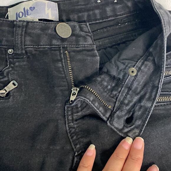 Jolt skinny Jeans Size 0 Black with Zipper pockets. - Picture 8 of 15